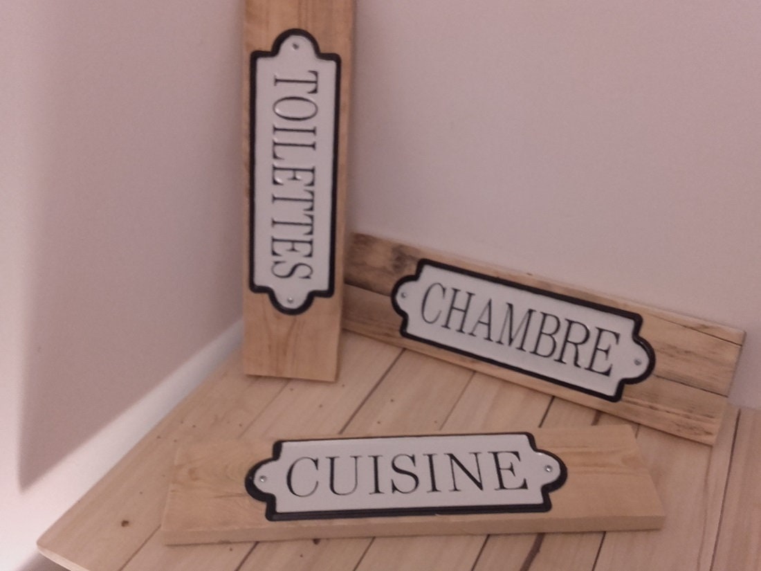 Plaque Bois de Palette et Métal Cadeau Noel