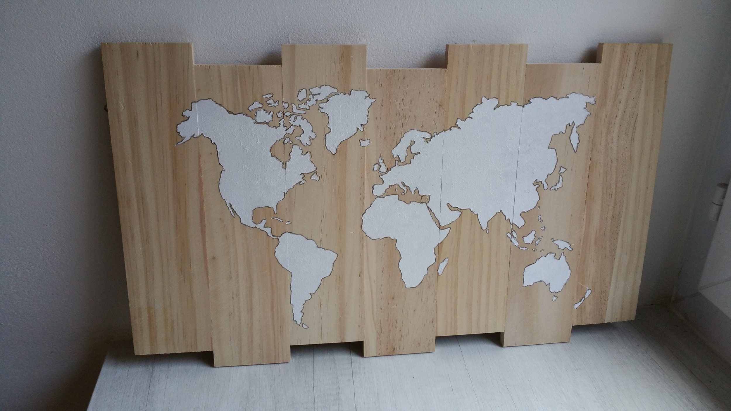 Mappemonde Palette, Deco Murale, Cadeau Noel