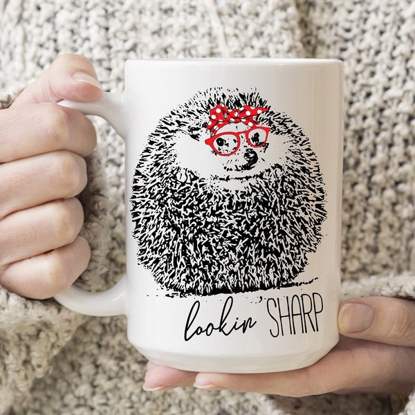 Funny Hedgehog Coffee Cup, Hedgehog Coffee Tumbler, Hedgehog Coffee Mug, Hedgehog Gift, Personalized Gift