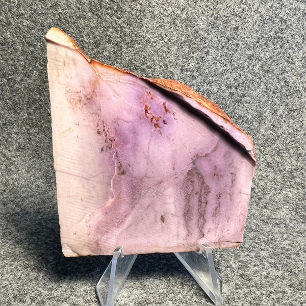 Purple jade slab, rough slice for lapidary, stone specimen, purple/lavender gemstone display slab, Turkish gemstone sample, purple jadeite