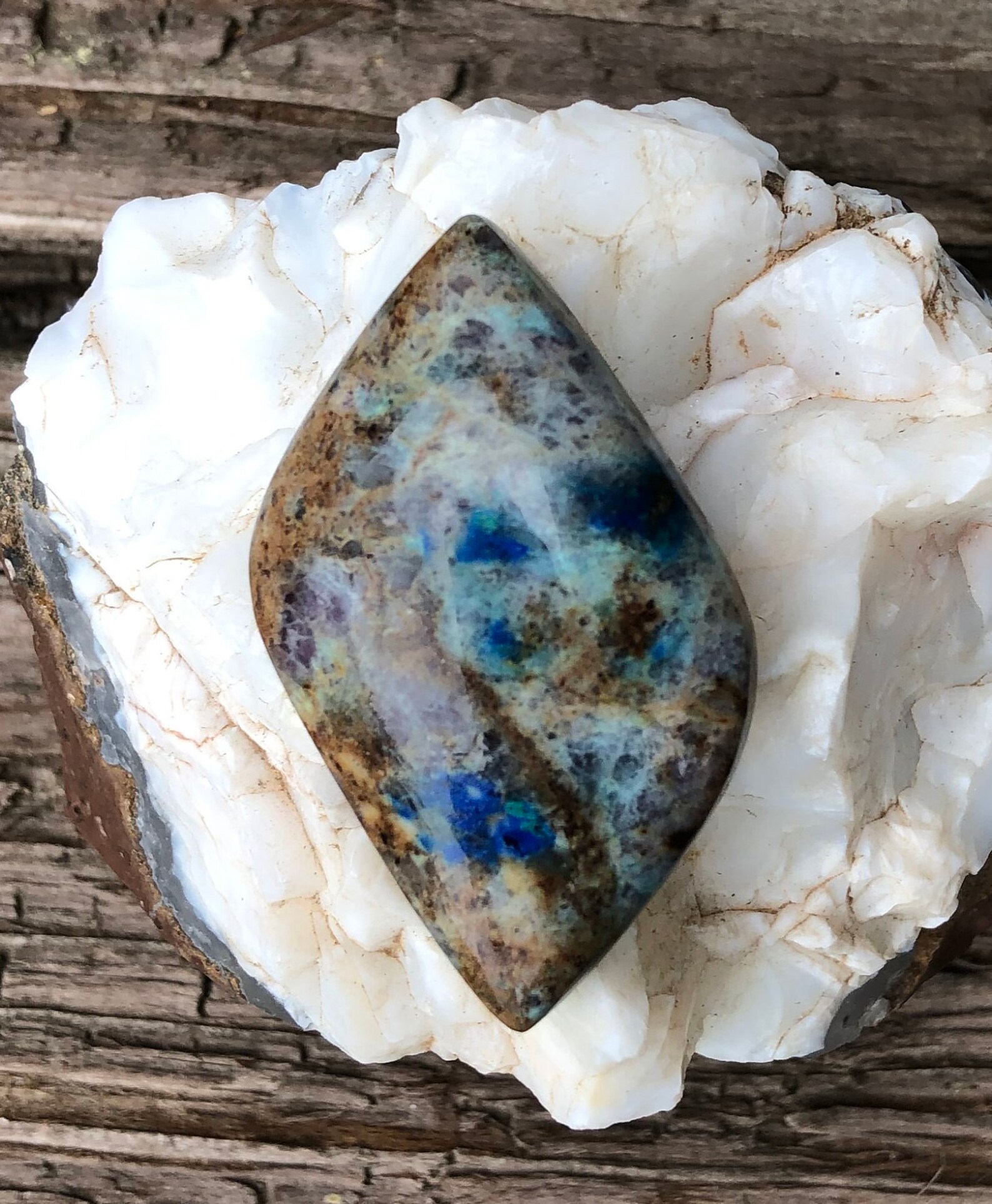Utah kaleidoscope prism stone designer cabochon blue and Etsy