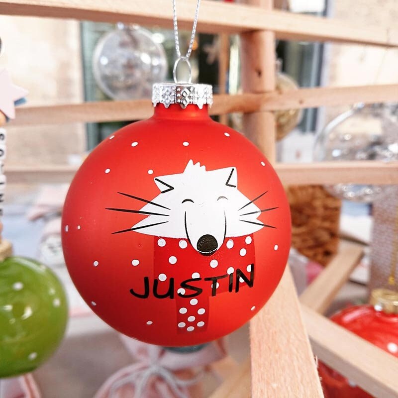 Boule Noel Personnalisée - Renard