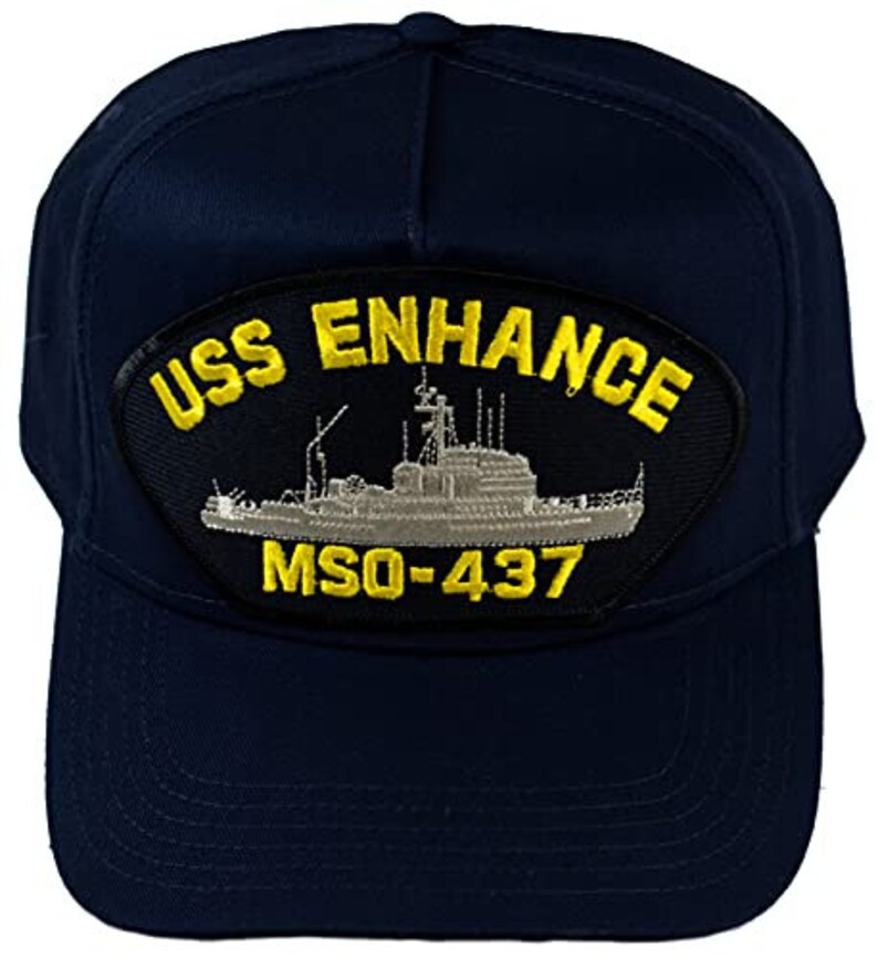 USS Enhance MSO437 Ship HAT Navy Blue Veteran Owned Etsy
