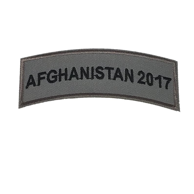 Afghanistan 2017 GreyGray Rocker Tab Patch