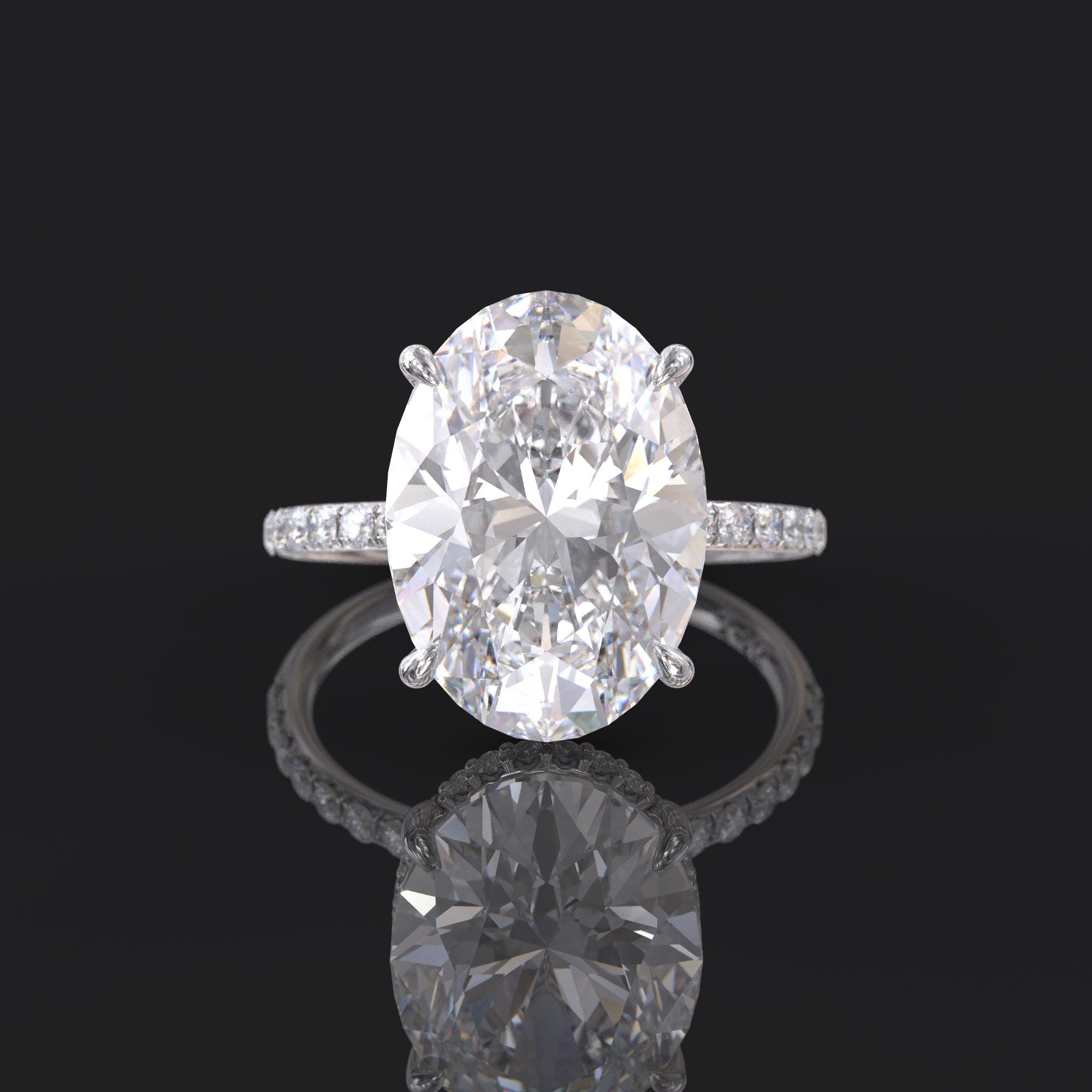 6ct oval 2024 diamond ring