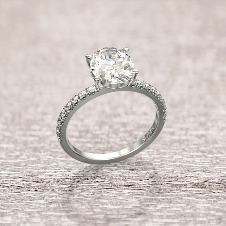 Payment Plan 2ct Oval Moissanite Engagement Ring 2 Carat Etsy
