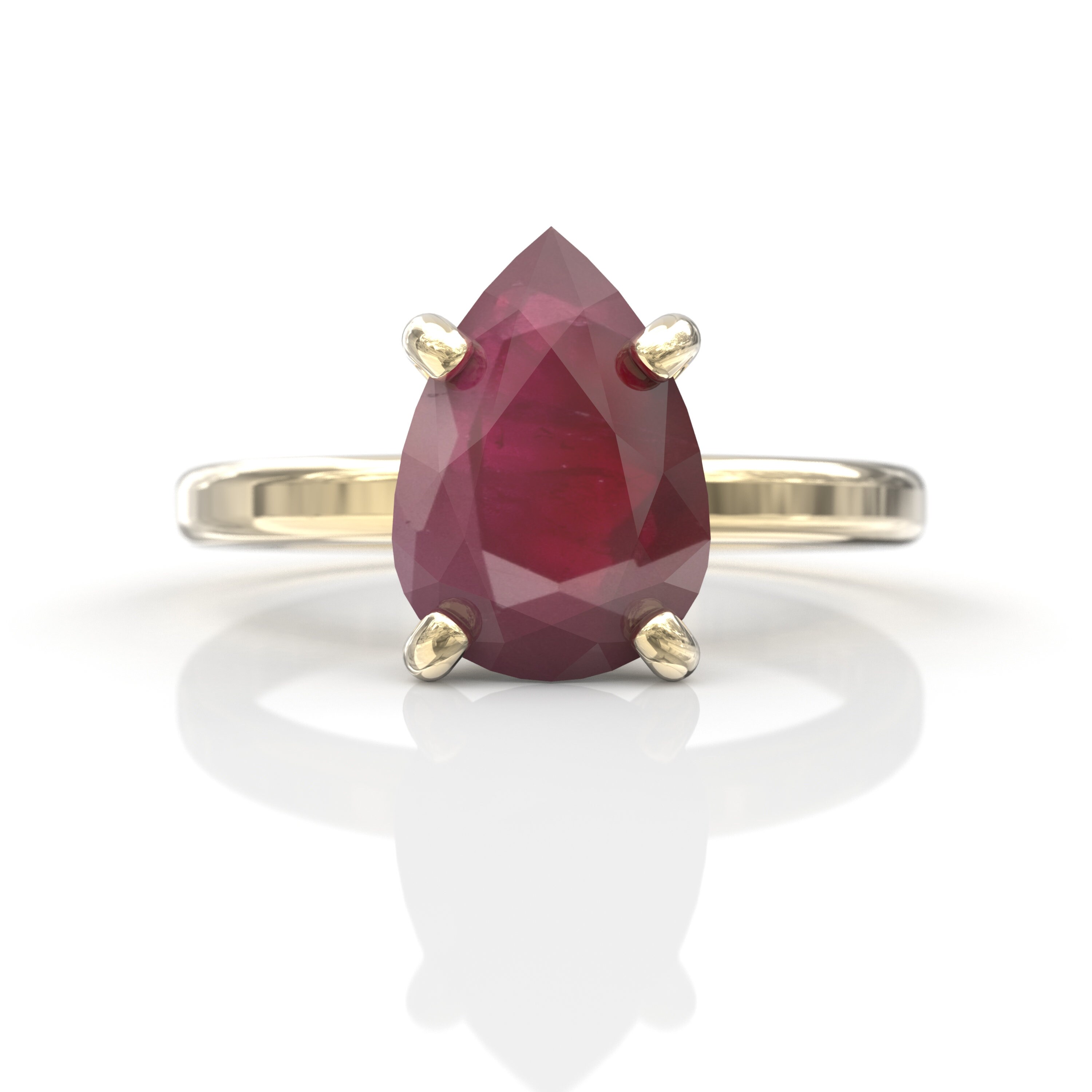 Teardrop cheap ruby ring