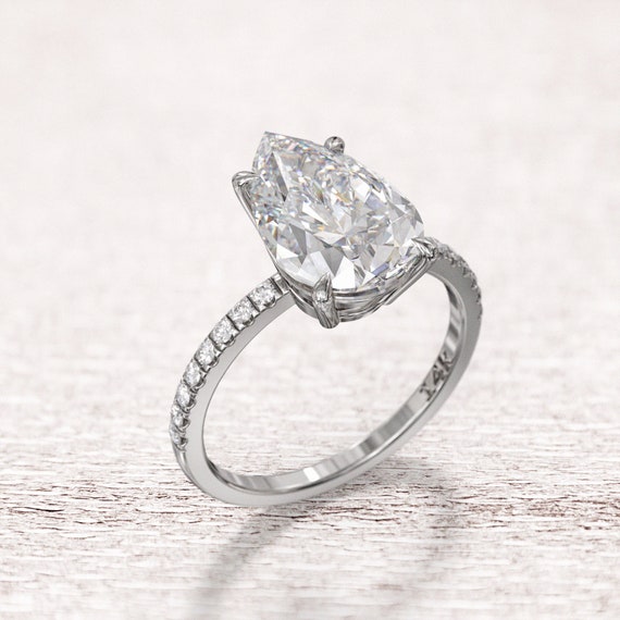 超美品✨最高級6カラットモアッサナイトDカラーFLエンゲージリング