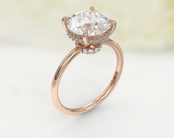 3 Carato D-F VVS1 Originale Moissanite Fidanzamento Ring Tondo Taglio 3 Carato D-F VVS1 Originale Moissanite Fidanzamento Ring Tondo Taglio