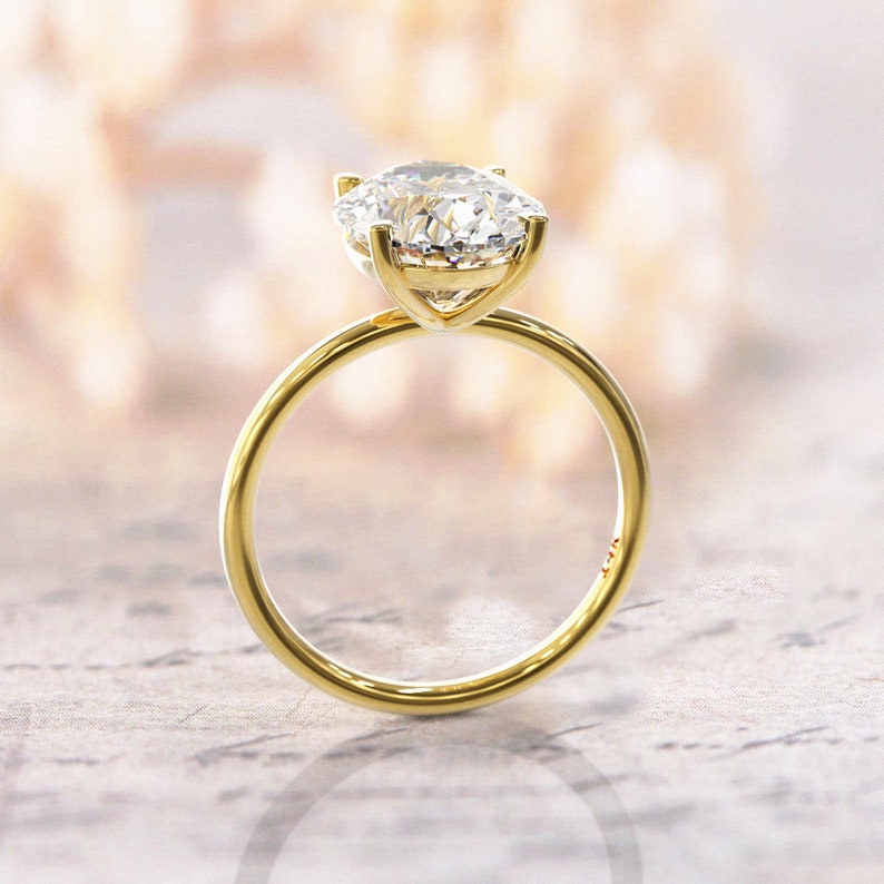 Payment Plan 4 Ct Moissanite Dainty Oval Engagement Ring 14k Etsy