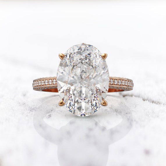 7 Carat White Sapphire Oval Engagement Ring 14x10mm Oval 3 Etsy 7 Carat White Sapphire Oval Engagement Ring 14x10mm Oval 3 Etsy
