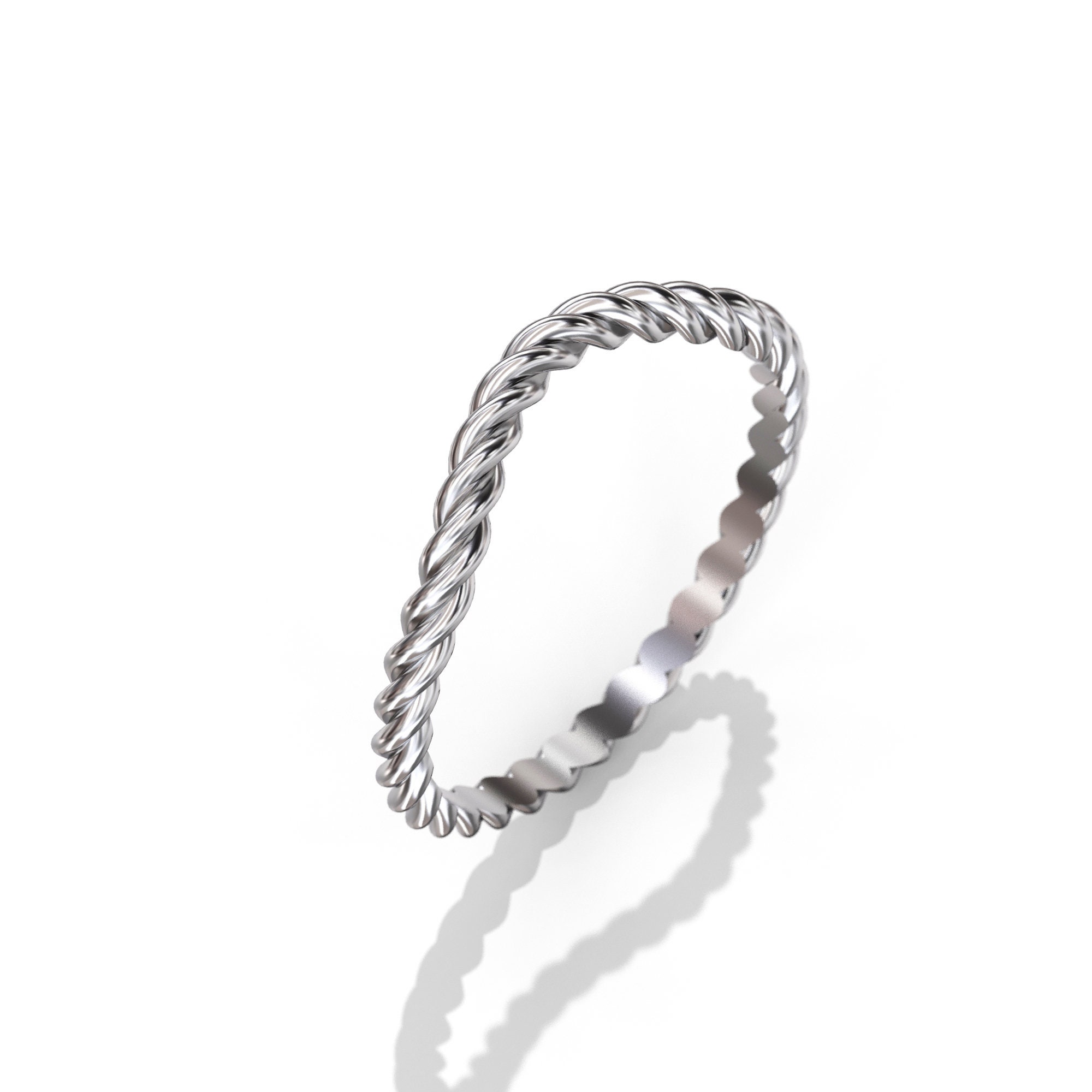 Curved Wedding Band Stacking Ring Matching Wedding Band Stackable Ring ...