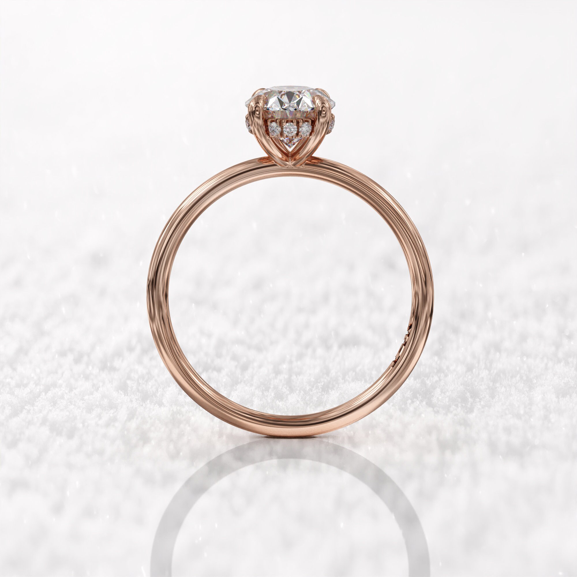 5.00ct E-VS1 オーバルラボグロウンダイヤモンドリング