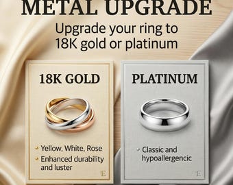 Metal Upgrade – Upgrade Your Ring to 18K Gold or Platinum