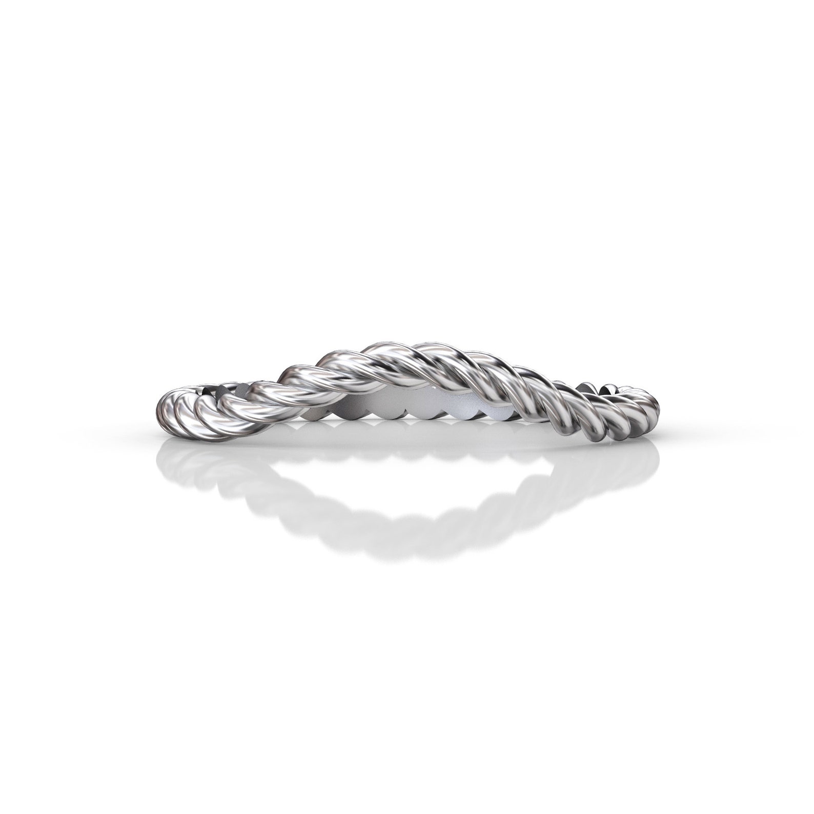 Curved Wedding Band Stacking Ring Matching Wedding Band Stackable Ring ...
