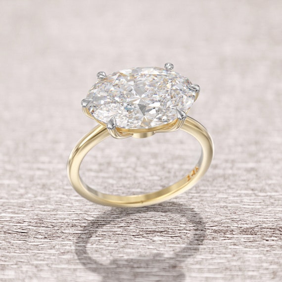 East-west Solitaire Diamond Engagement Ring #104659 - Seattle Bellevue |  Joseph Jewelry