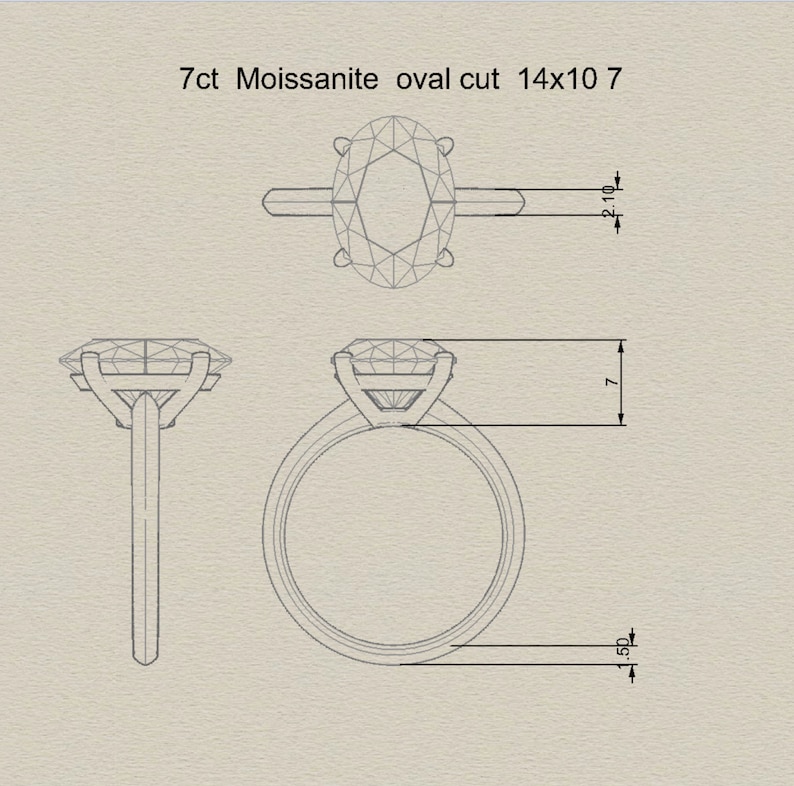 Semi Mount 14k White Gold Ring Settings Only Custom Celebrity Etsy