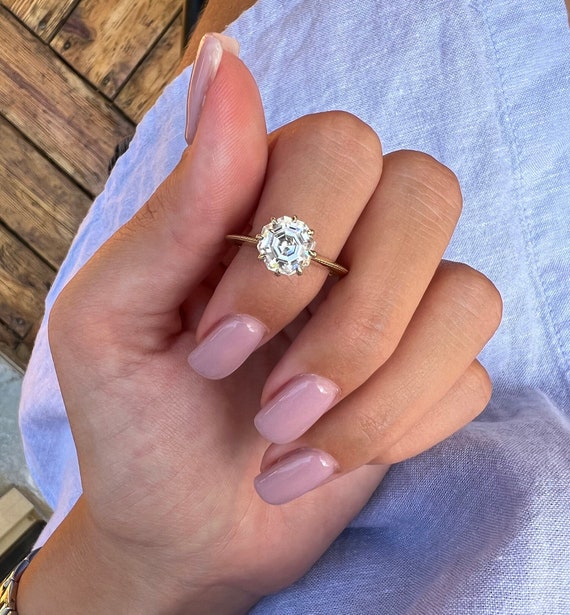 Milgrain bezel engagement ring deals