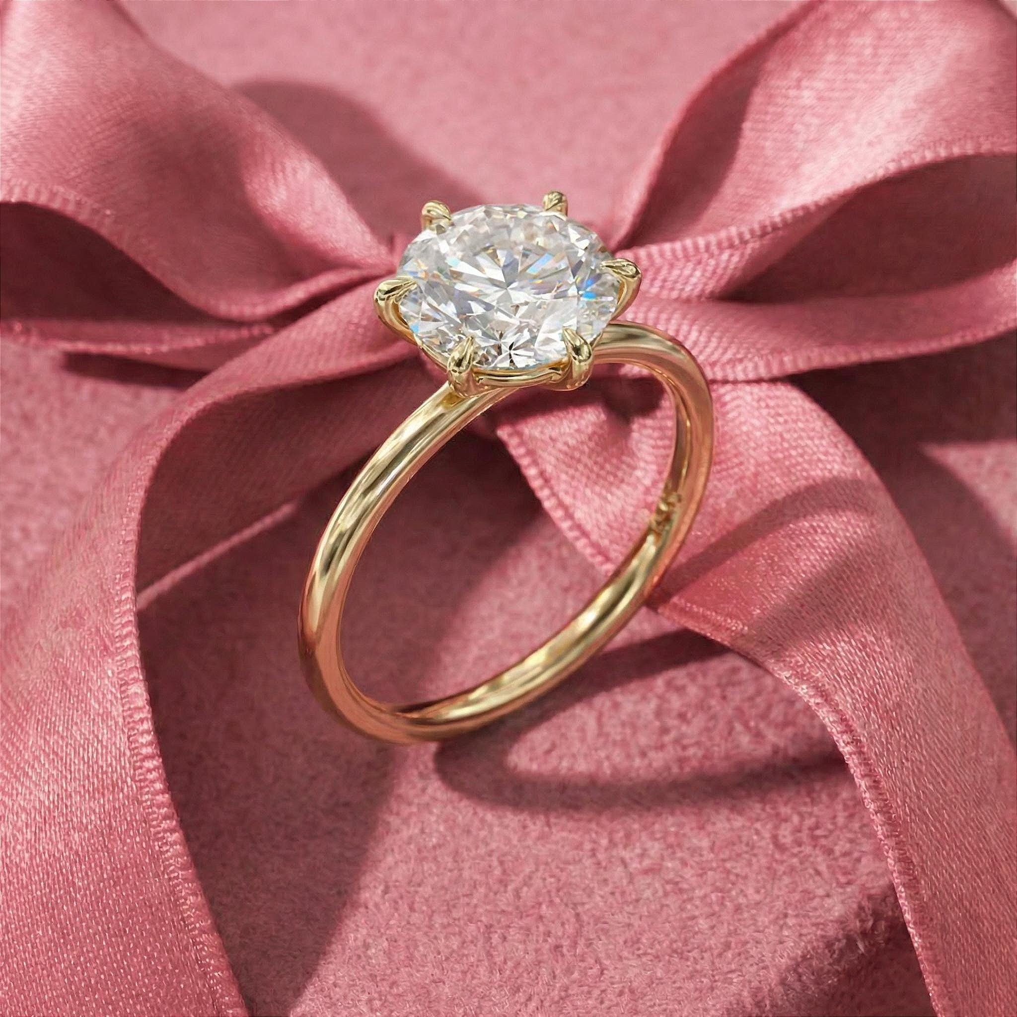 Ring Diamond Amoibe Lab 6⁄0.2ct Engagement – YON Carat Oval Cut 