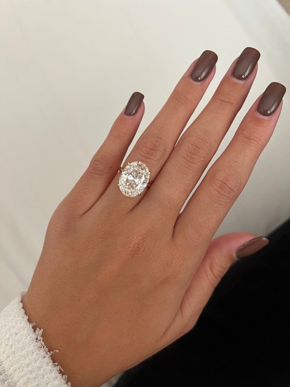 3-7 CT Moissanite Engagement Ring – 10K/14K/18K Rose Gold Or Sterling Silver, Hidden Halo Bridal Set