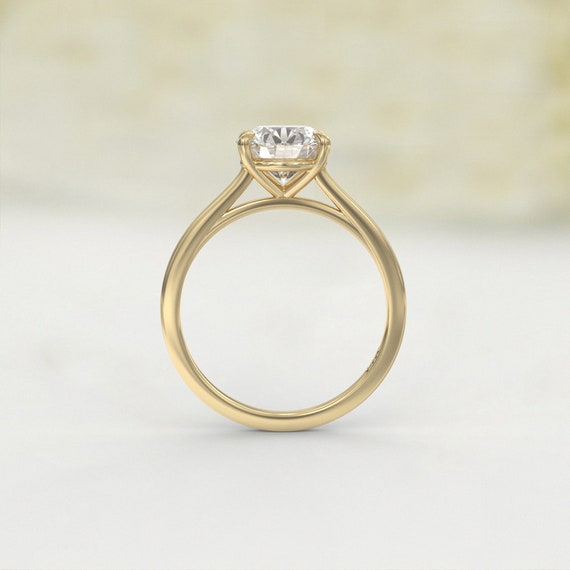 100％本物保証！ 1ct Moissanite Engagement Ring Solitaire – 14K/18K Gold アクセサリー