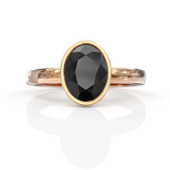 Rose Gold Ring Black Onyx Ring Oval Bezel Black Stone Ring Etsy Rose Gold Ring Black Onyx Ring Oval Bezel Black Stone Ring Etsy