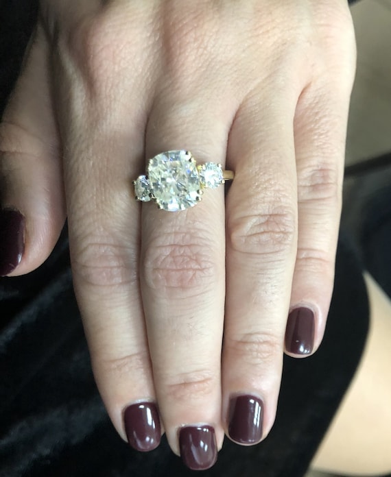 6 carat moissanite ring