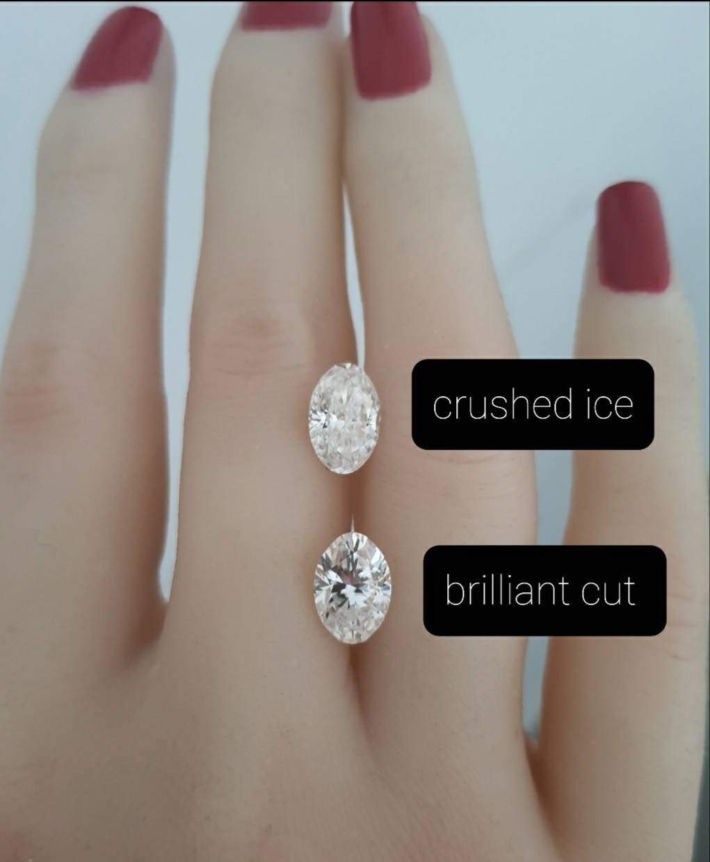 Moissanite 1 5 Carat Oval Engagement Ring Skinny Crushed Ice Etsy Canada