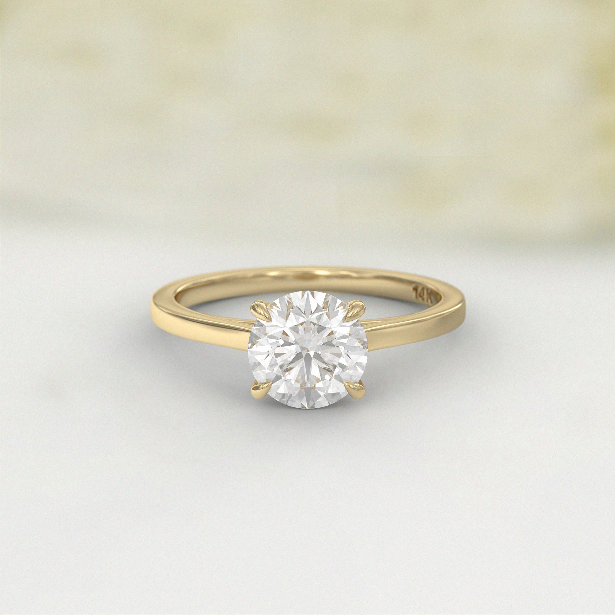 最新のデザイン 1ct Moissanite Engagement Ring Solitaire – 14K/18K Gold アクセサリー