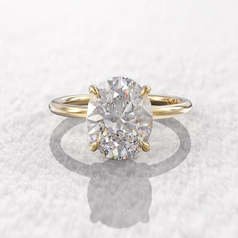 Payment Plan 3 Ct Moissanite Engagement Ring Dainty Oval Etsy