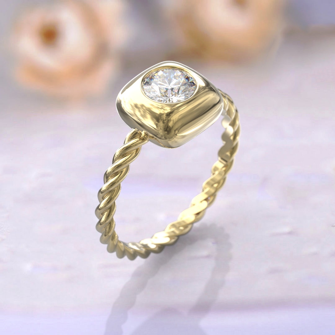 Art Deco Engagement Ring Alternative Moissanite Ring Women - Etsy