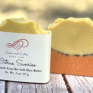 Handmade Orange Essential Oil Soap: Vegan Cold Process Citrus Bar
