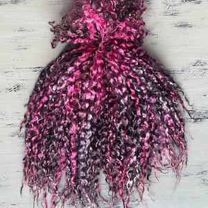 Orion Nebula Premium Wensleydale Long Locks (10 - 14 inches) (Purple, Pink, Red, Gray, Black)