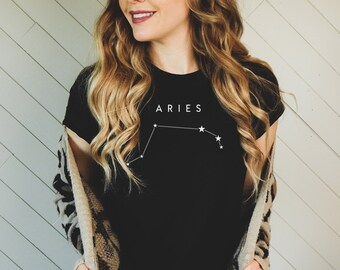Ram Shirt, Ram Cadeau, Ram Zodiac Sign T-Shirt, Ram Top, Ram Verjaardagscadeau, Ram Constellatie Geschenken, Ram T-shirt voor vrouwen