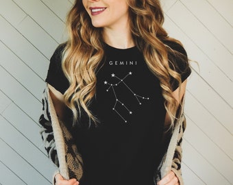 Gemini T-shirt, Gemini Zodiac Sign, Gemini Shirt for Gemini Girl, Birthday Gift, Gemini Horoscope, Gemini Astrology Shirts, Bday Tee