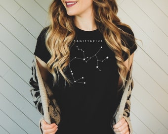 Sagittarius Shirt, Sagittarius T-Shirt, Zodiac Sign Top, Birth Sign Birthday Gift, Sagittarius Tee Shirts for Women, Astrology T-Shirts