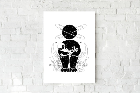 My Vast Beast Art Print Outer Space Wall Decor Psychedelic Etsy