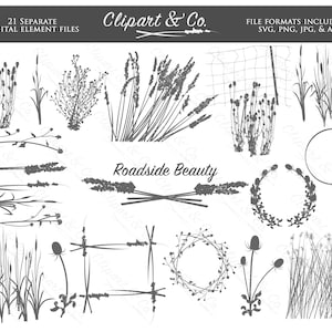 Botanische SVG - Ranch SVG - Vektor Bilder - Cattail SVG - digitale Briefmarken - Design-Elemente - Vektor-Bilder - Floral Clipart