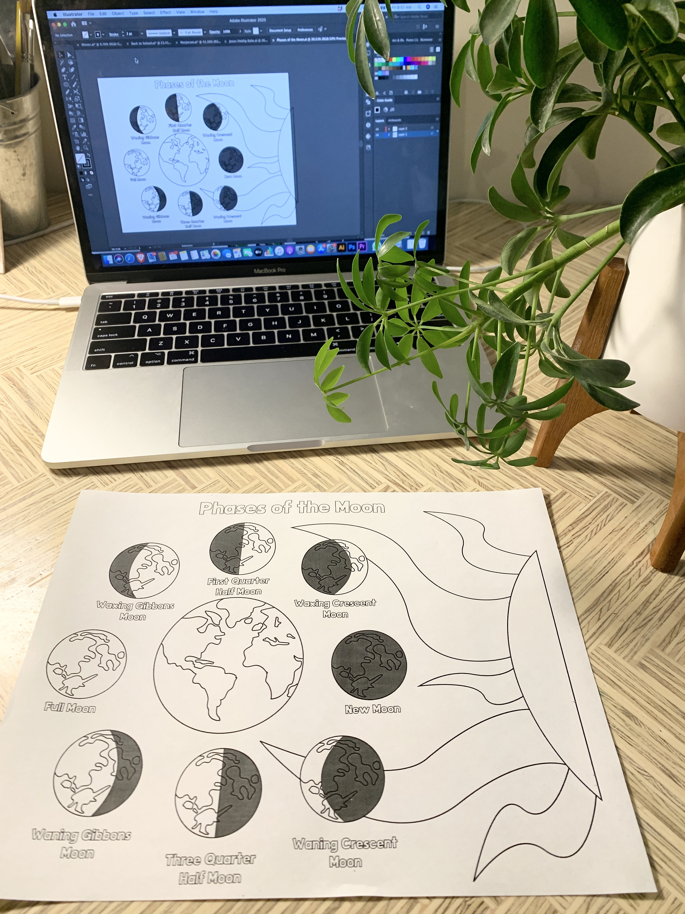 Phases of the Moon Printable, Phases of the Moon Clipart, Phases of the ...