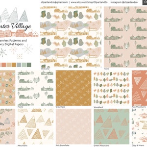 Modello natalizio scandinavo - Carta digitale scandinava - Natale scandinavo - Modello scandinavo - Modello natalizio scandinavo
