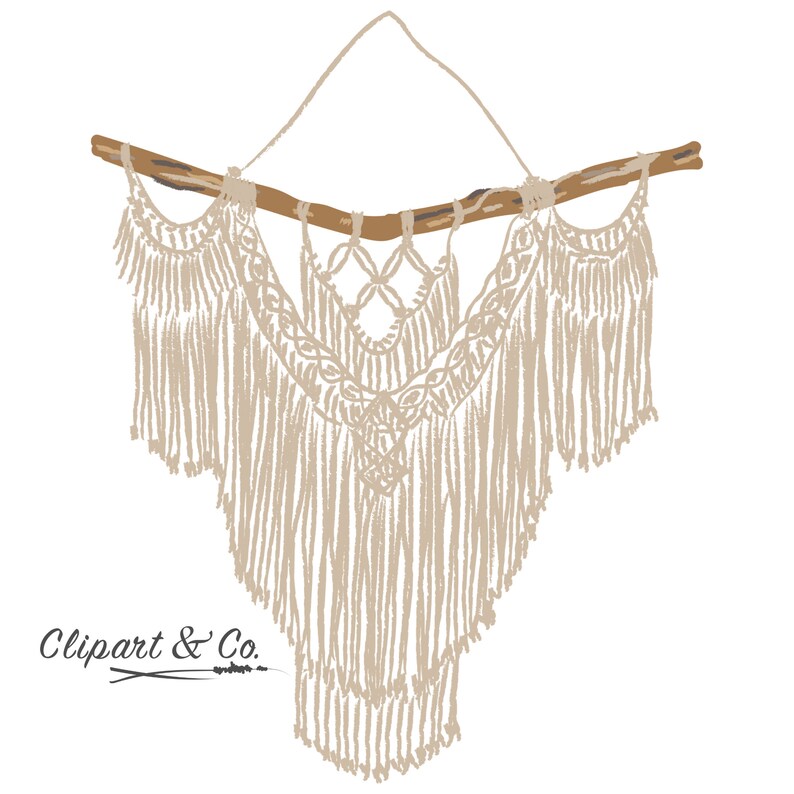 Macrame Plant Hanger Clipart Macrame Wall Hanging Macrame Etsy