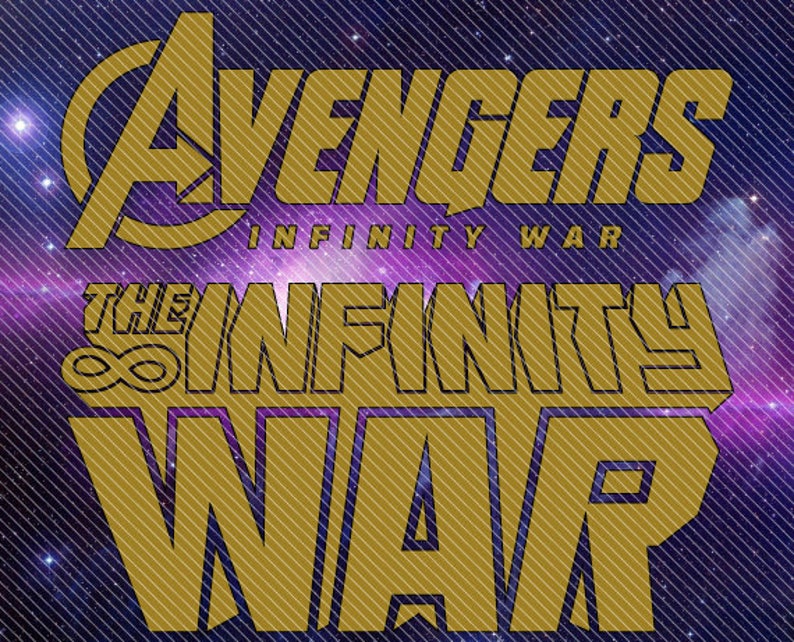 The Avengers Infinity War Comic And Movie Logo T Shirt Decal Etsy
