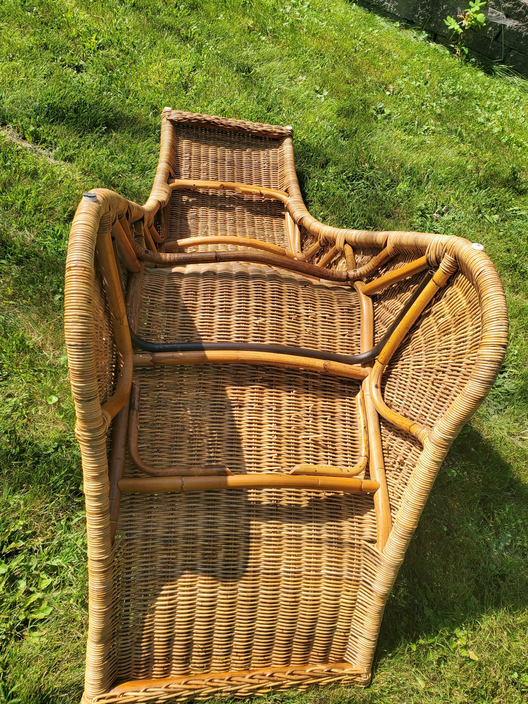 Vintage Ikea Karlskrona Rattan Chaise Longue / Lounge Chair Etsy