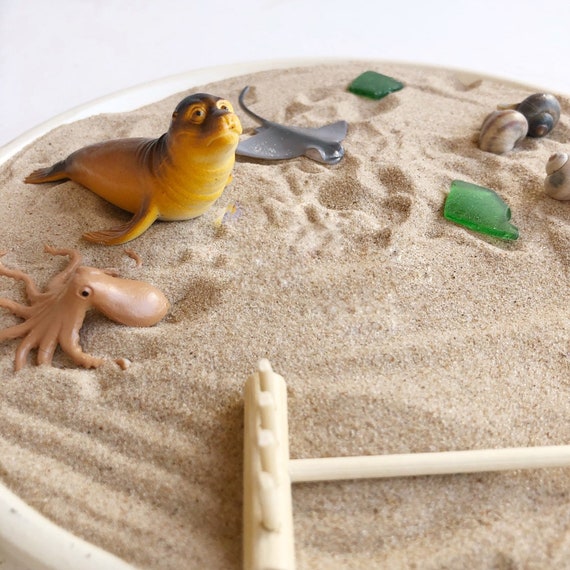 Sea Dog Zen Garden Kit 9 5 Inches Fairy Box Sand Rake Rock Decor Miniature Stress Tation Gift