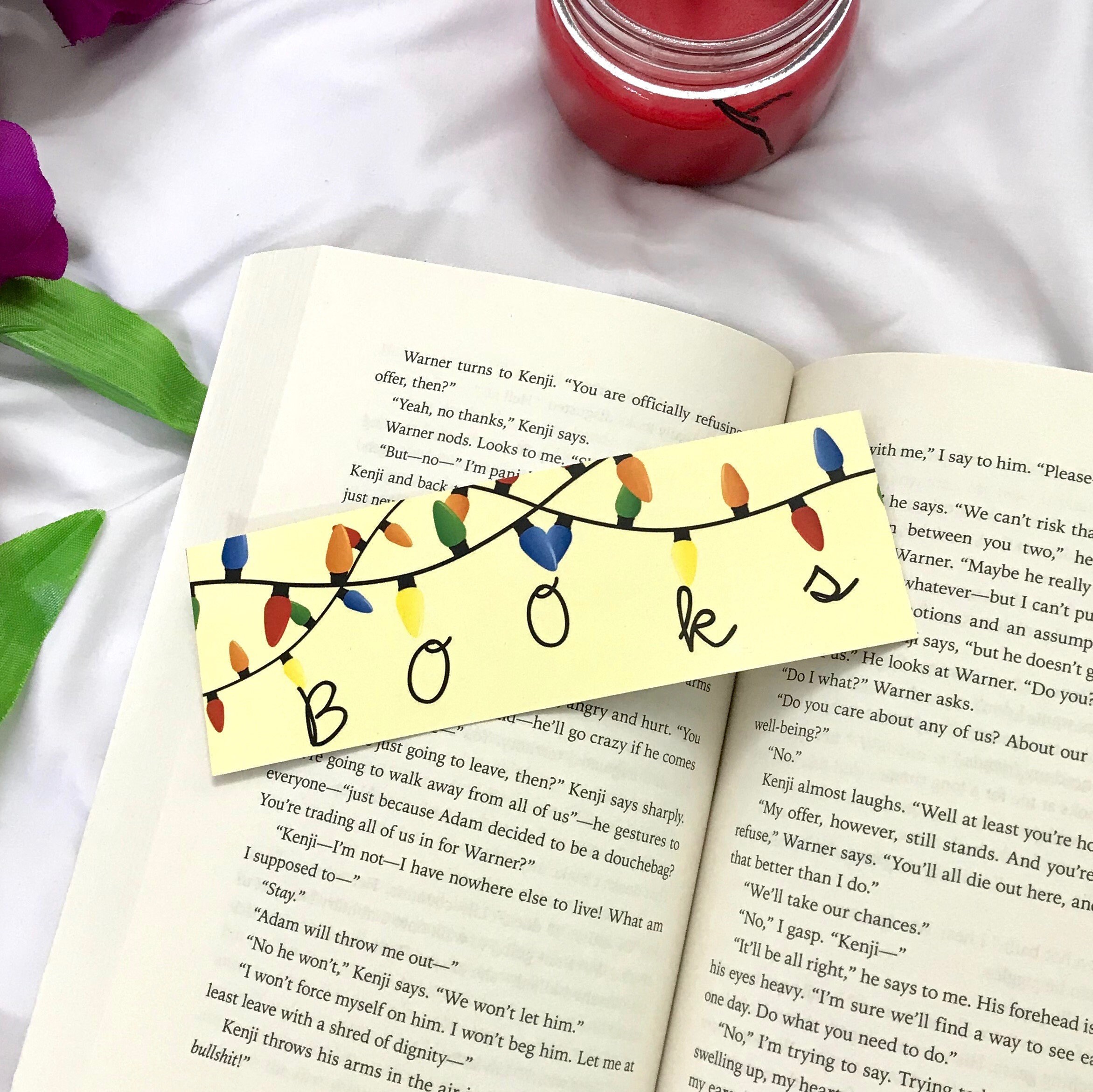 Books bookmark stranger things fairy lights stranger Etsy
