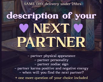 Descripción el mismo día de tu próxima lectura de pareja en menos de 24 horas. Lectura de tu próxima pareja. Tu próximo amor. Lector de tarot. Lectura psíquica.