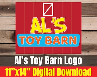 Al's Toy Barn logo JPEG digital download Toy Story birthday party sign,  Decoration birthday decor, pixar, disney, woody, buzz, claw, galaxy