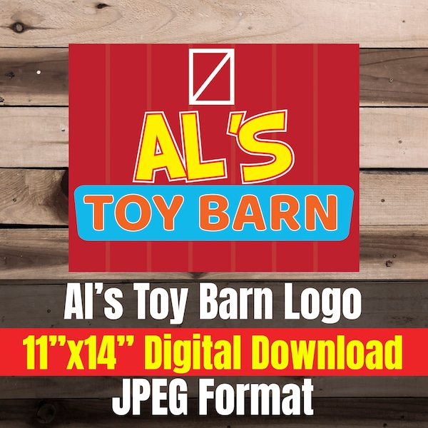 Al's Toy Barn logo JPEG digital download Toy Story birthday party sign,  Decoration birthday decor, pixar, disney, woody, buzz, claw, galaxy