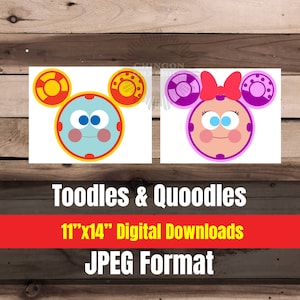 11x14 Toodles and Quoodles Digital Download JPEG kit - Mickey Mouse Clubhouse, Party,  Decoration, Oh Toodles, sign, birthday decor & banner