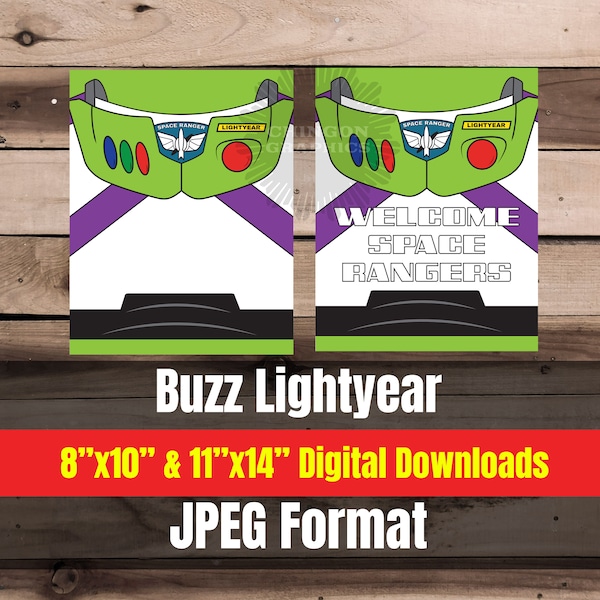 Buzz Light Year Welcome Space Rangers sign - Toy Story birthday party sign, space ranger party, JPEG digital download, buzz logo, galaxy